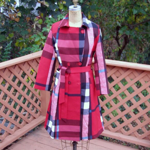 NEW size M/L 6-8 Plaid pattern by "Beauty Dress" brand - Picture 2 of 13
